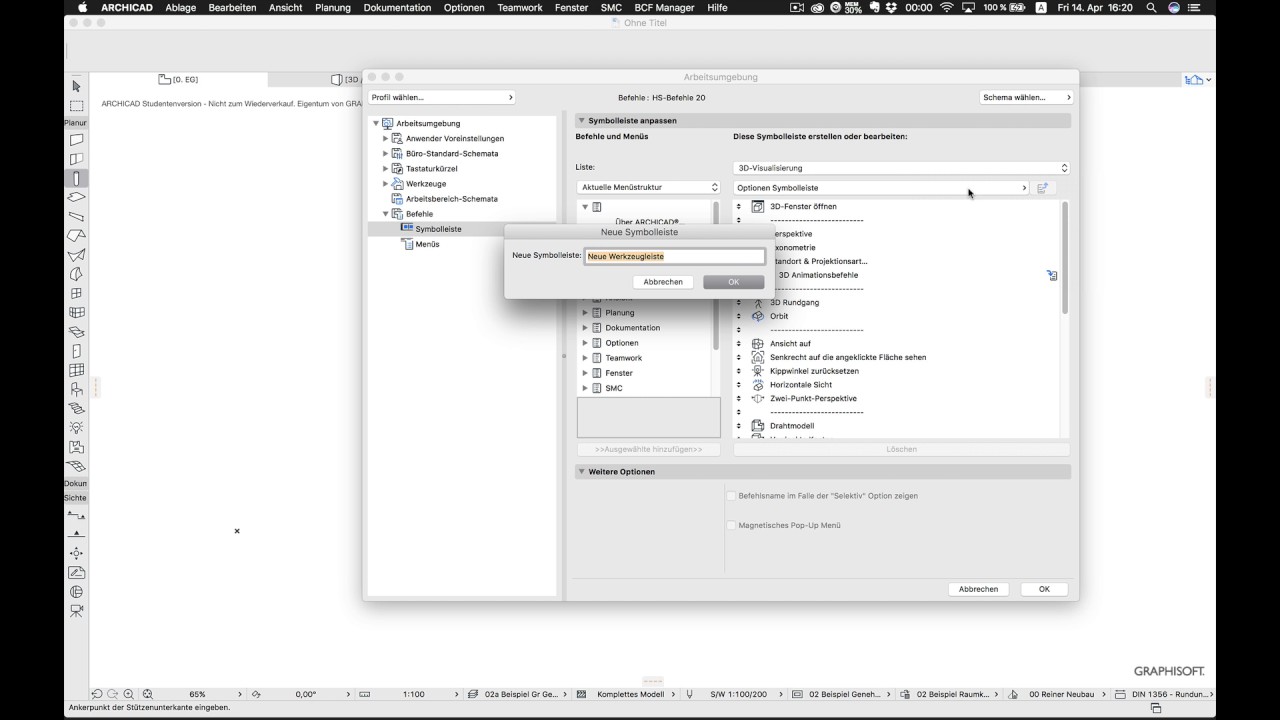 ArchiCad 20 - Tuning der Werkzeug-Palette