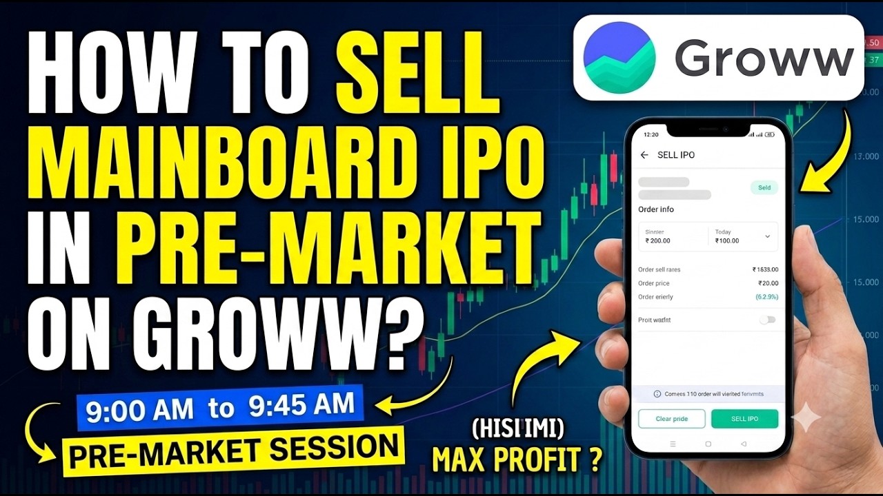 Sell Mainboard IPO on listing day | live selling video #groww #ipo