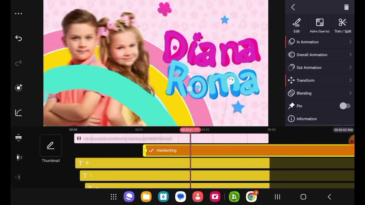 diana roma logo speedrun kinemaster