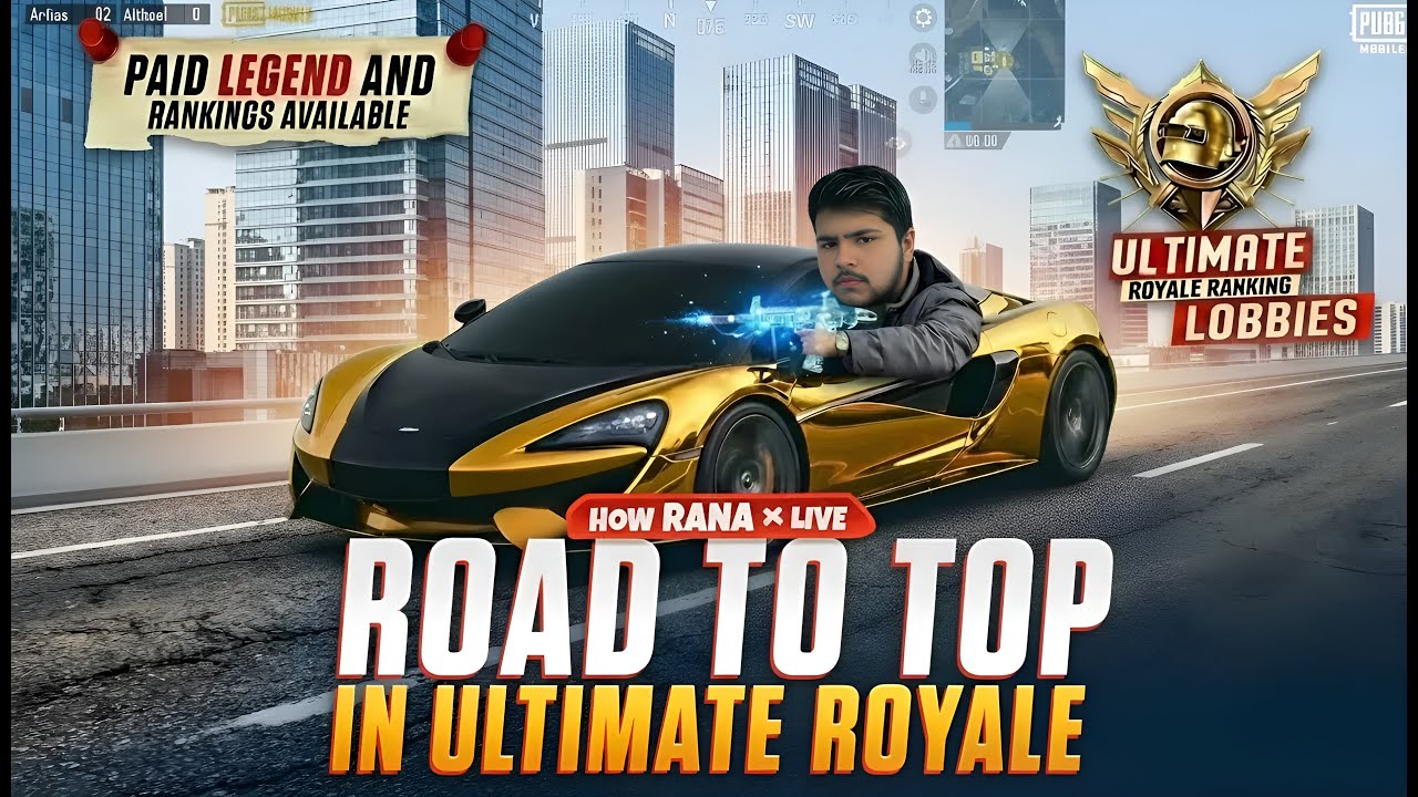 Road to top 10  Ultimate Royal 🔥 CHALLENGE 🎆 | PUBG Mobile | HOW RANA x LIVE