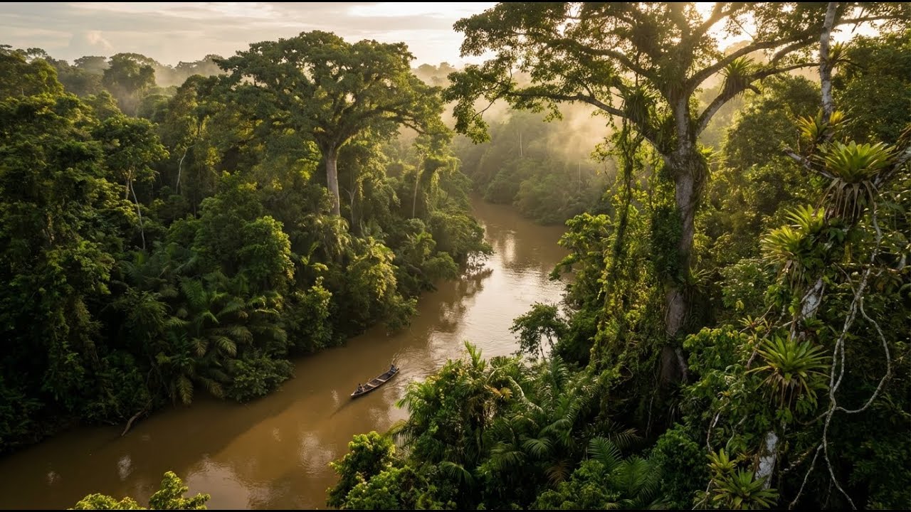 Primordial Flow The Untamed Heart of the Amazon Rainforest #Nature #Forest #River #Relaxing