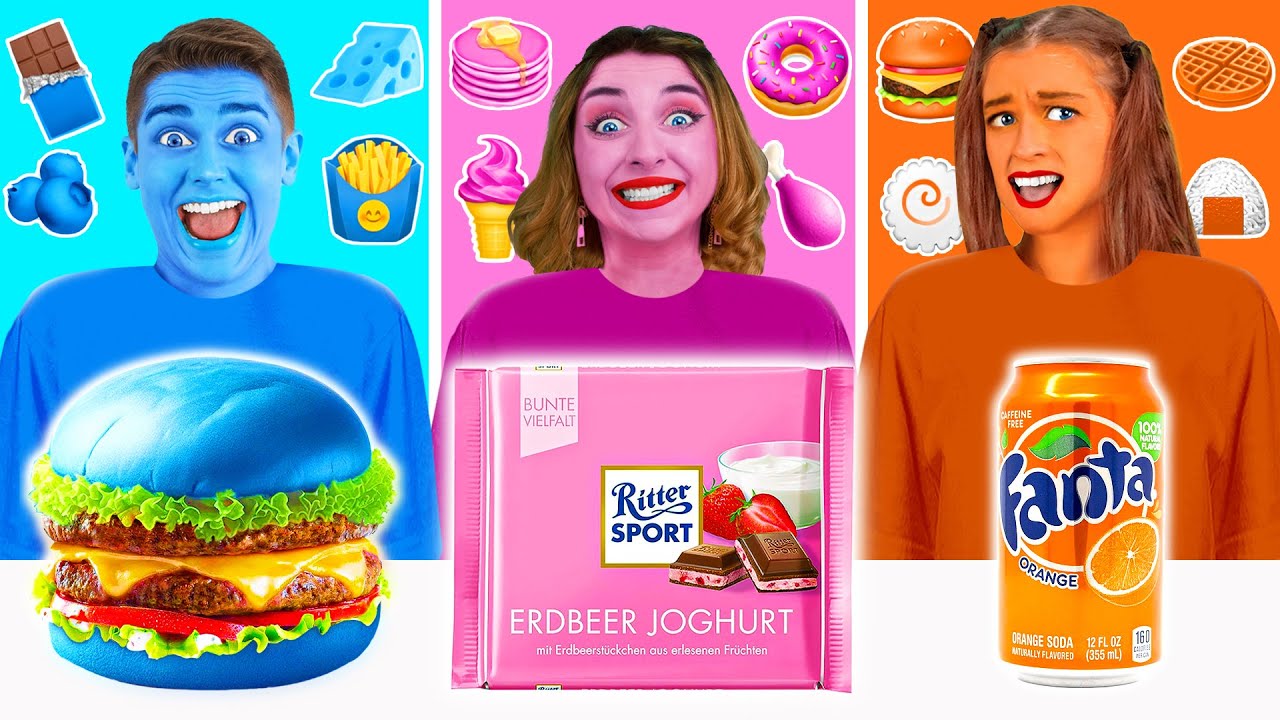 Essen der Gleichen Farben Challenge | Lustige Essenssituationen von Multi DO Best