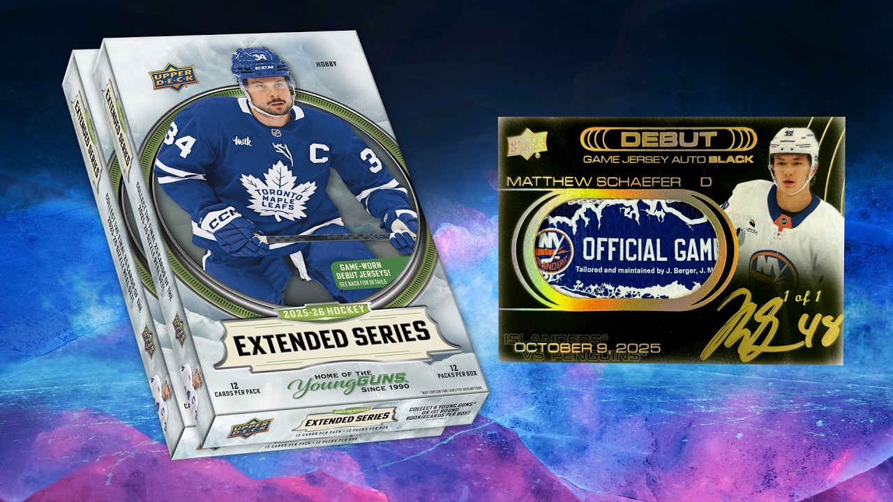 Распаковка коллекционного набора Upper Deck Extended Series 2025-26