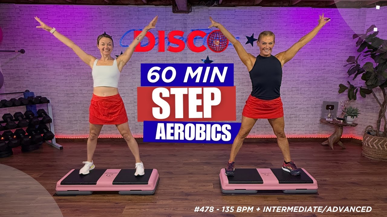 🪩 70s Step Aerobics Workout | 135 BPM+ | Intermediate–Advanced Disco Cardio Party