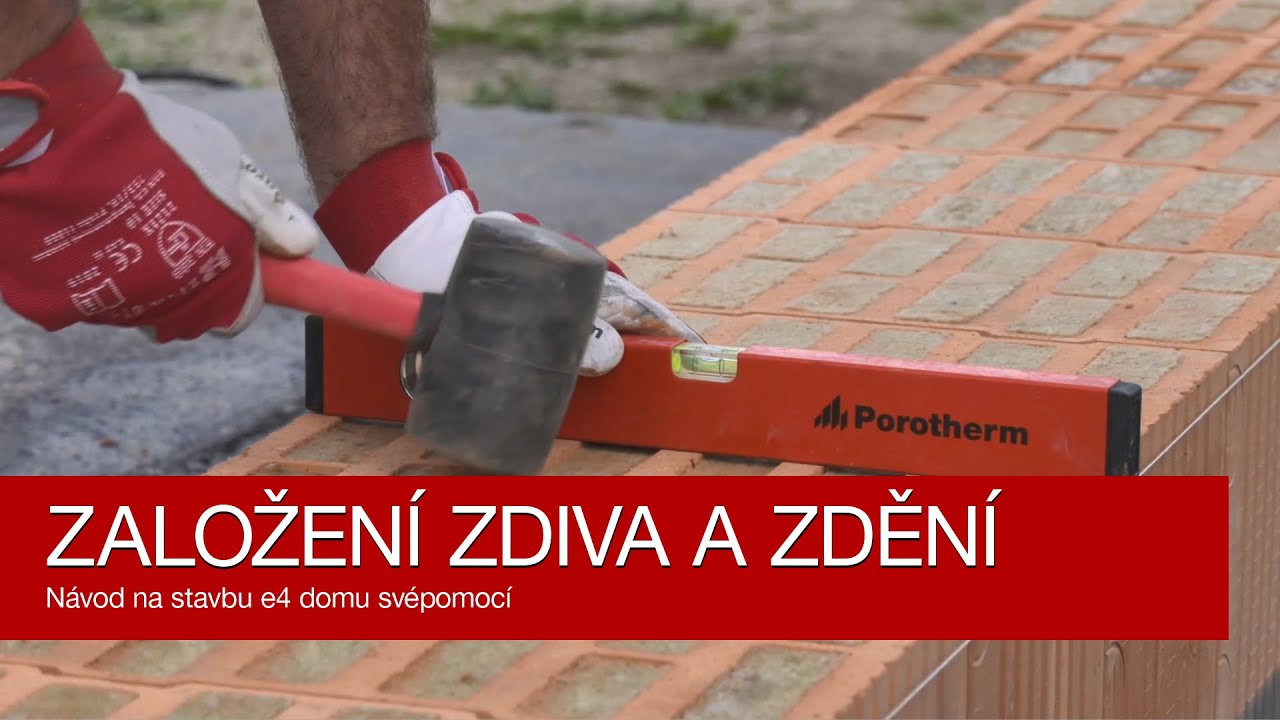 Zakládání zdiva a zdění obvodových zdí | e4 dům svépomocí