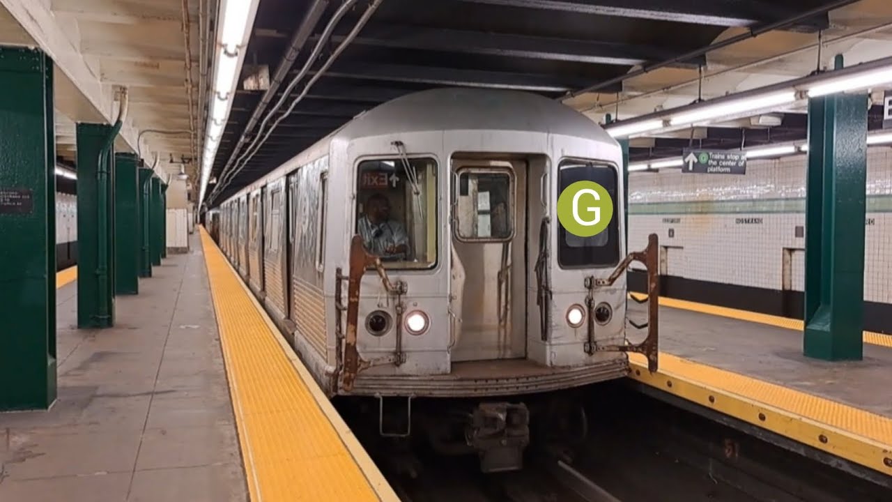 NYC Subway: R160A & R160B (G) Train action w/R42 Garbage Train @ Bedford Nostrand Ave