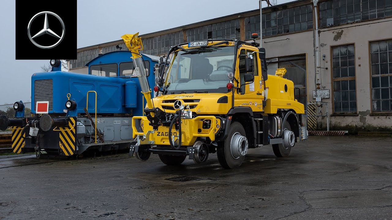 Der 2-Wege #Unimog U 423 im Einsatz auf der Schiene! 🚧