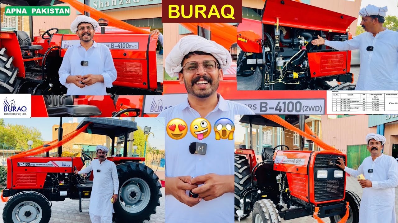 BURAQ Tractors Best wishes launching 100HP Tractors 1st Time in Pakistan.Tractor.B4100 Price&Review