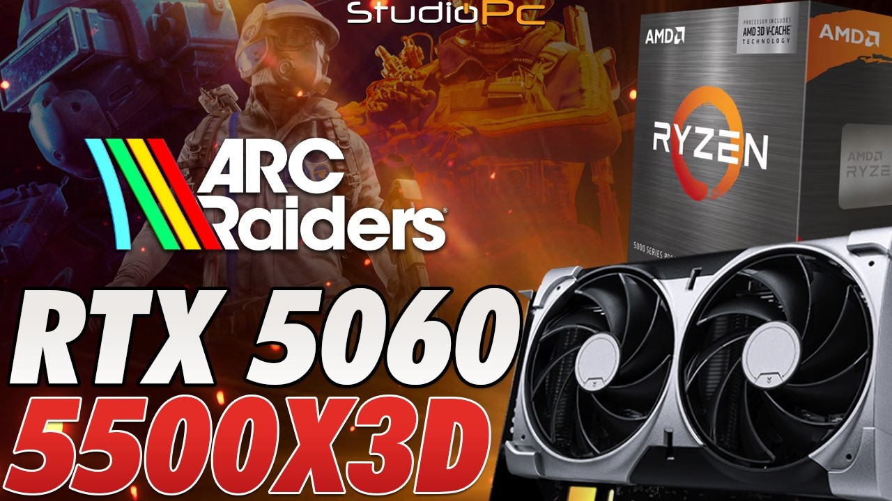 Teste Arc Raiders 5500x3D + RTX 5060 8GB
