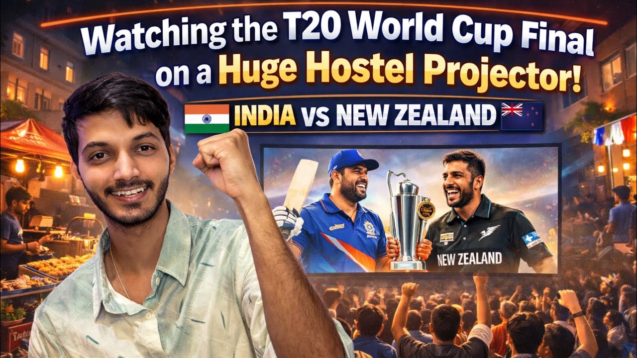 Hostel T20 World Cup Final Night Projector Screening + Food Stall +Crazy Vibes #t20worldcup #hostel 