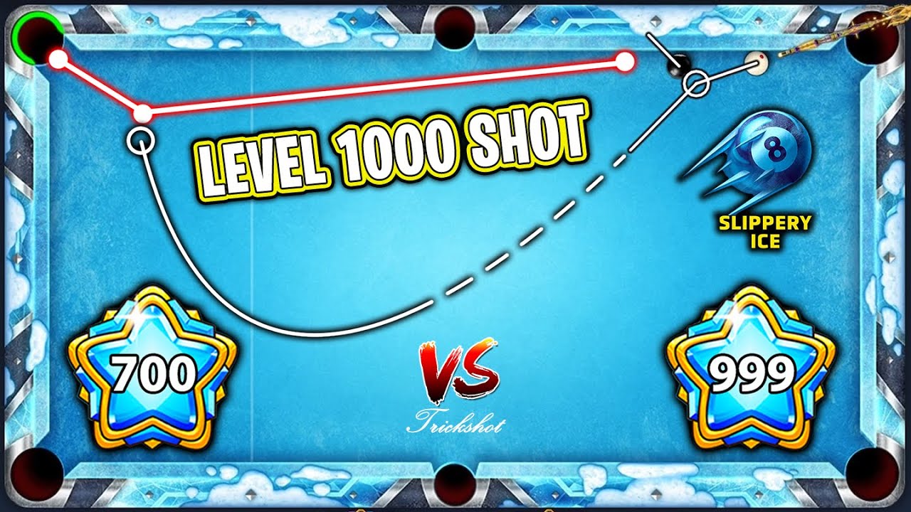 Level 999 VS Level 700 in Slippery ICE + Trickshots + Kiss Shots - 8 ball pool GamingWithK