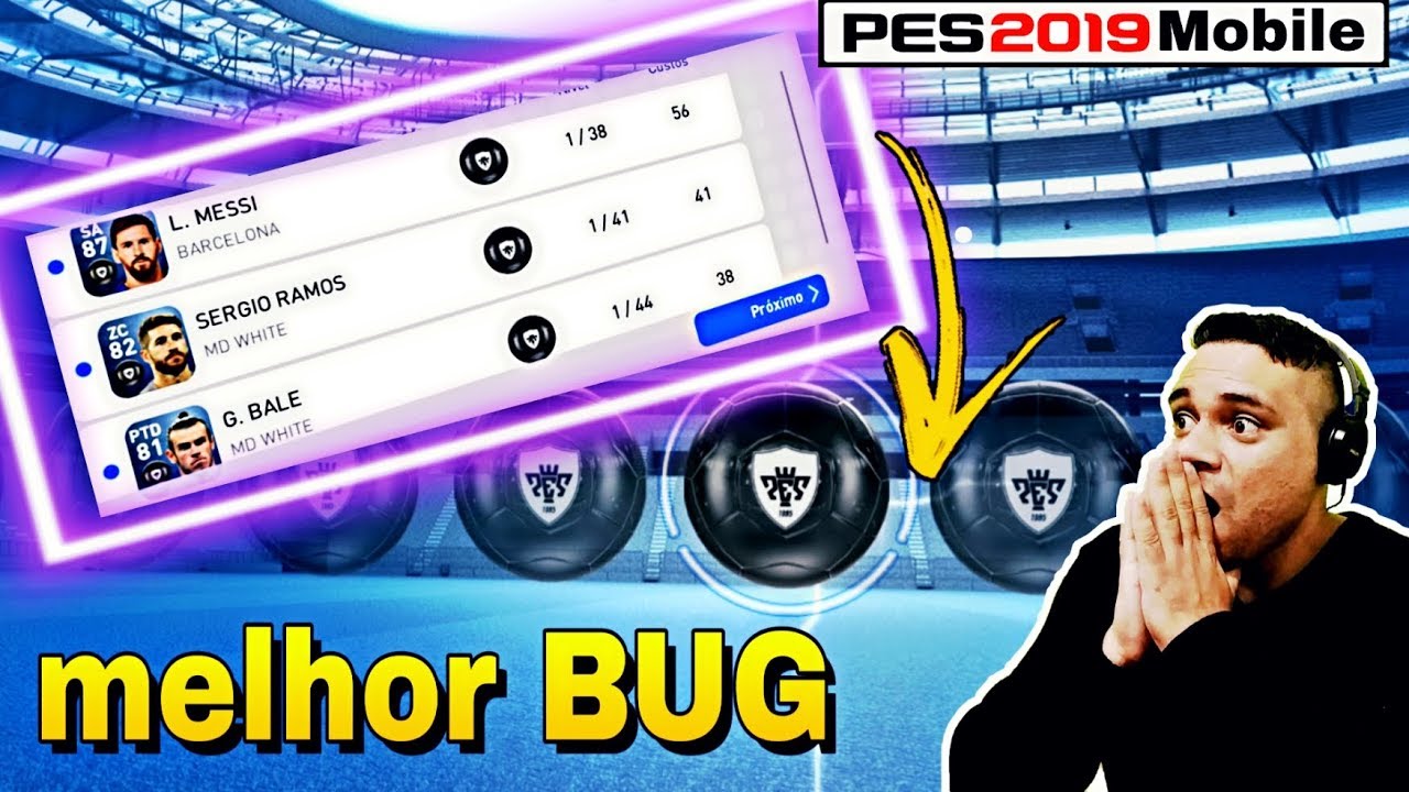 MELHOR BUG DA BOLA PRETA DO PES 2019 MOBILE NÃO É FAKE 😱