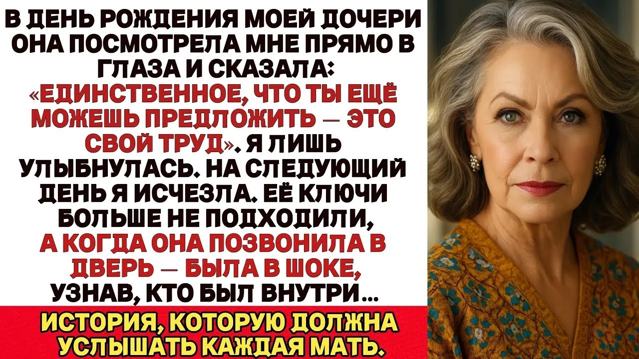 В день рождения дочь сказала, что я дала ей только работу  А на следующий день пожалела об этом