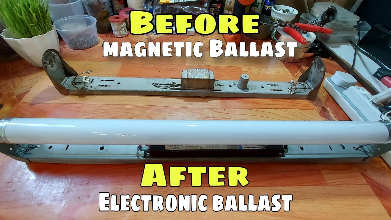 HOW TO INSTALL ELECTRONIC FLUORESCENT BALLAST || FROM THE OLD MAGNETIC BALLAST