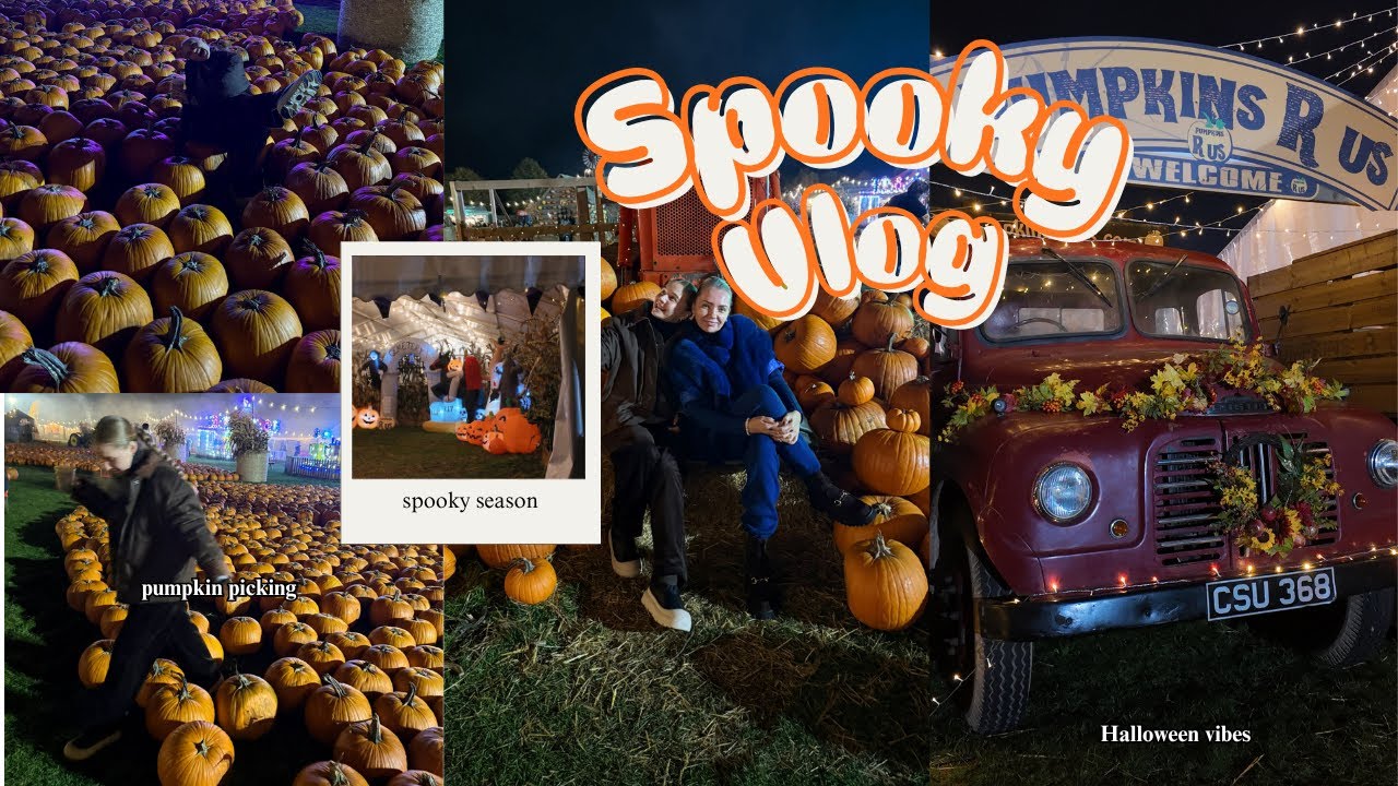 SPOOKY VLOG - Pumpkin patch | Halloween vibes | Breaking the trolley