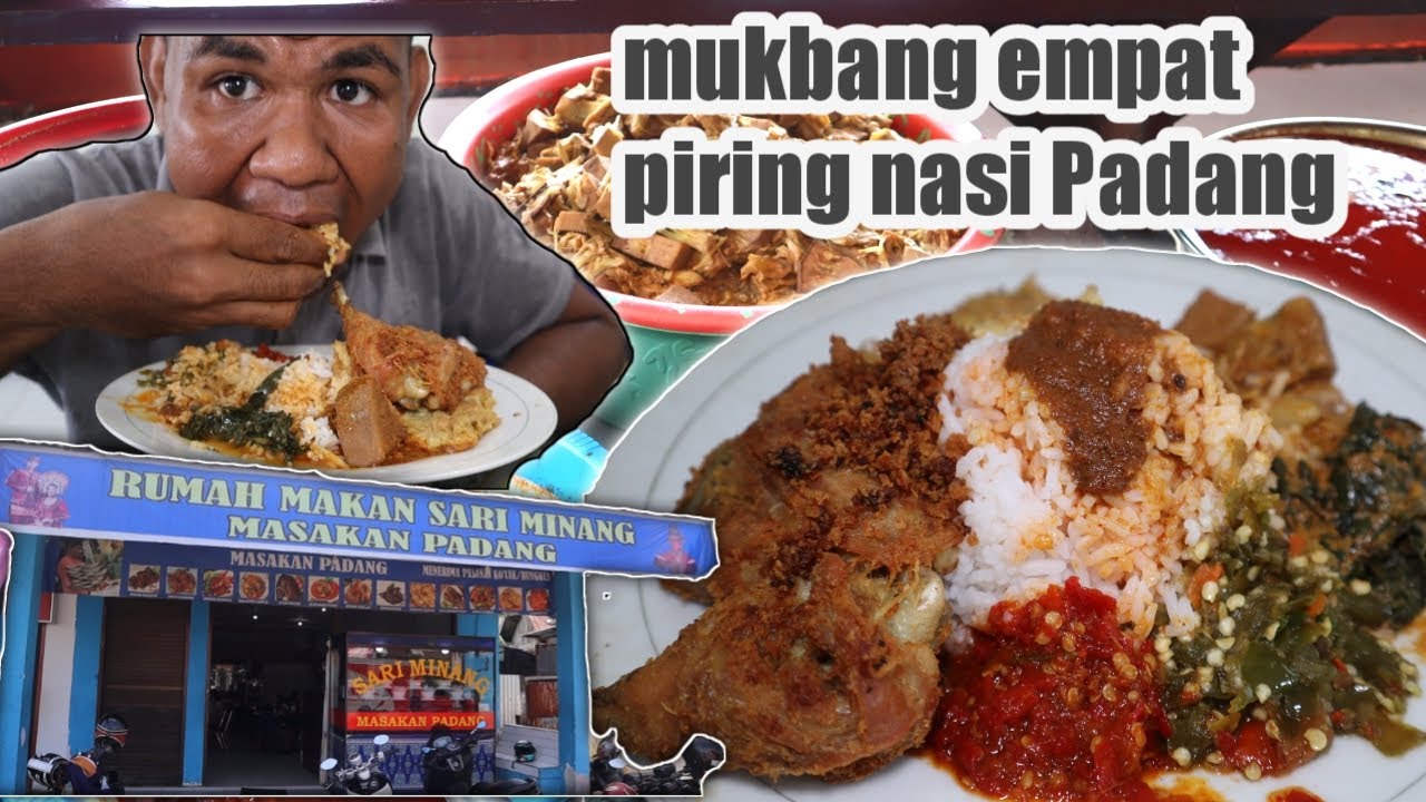 mukbang nasi padang  4 piring