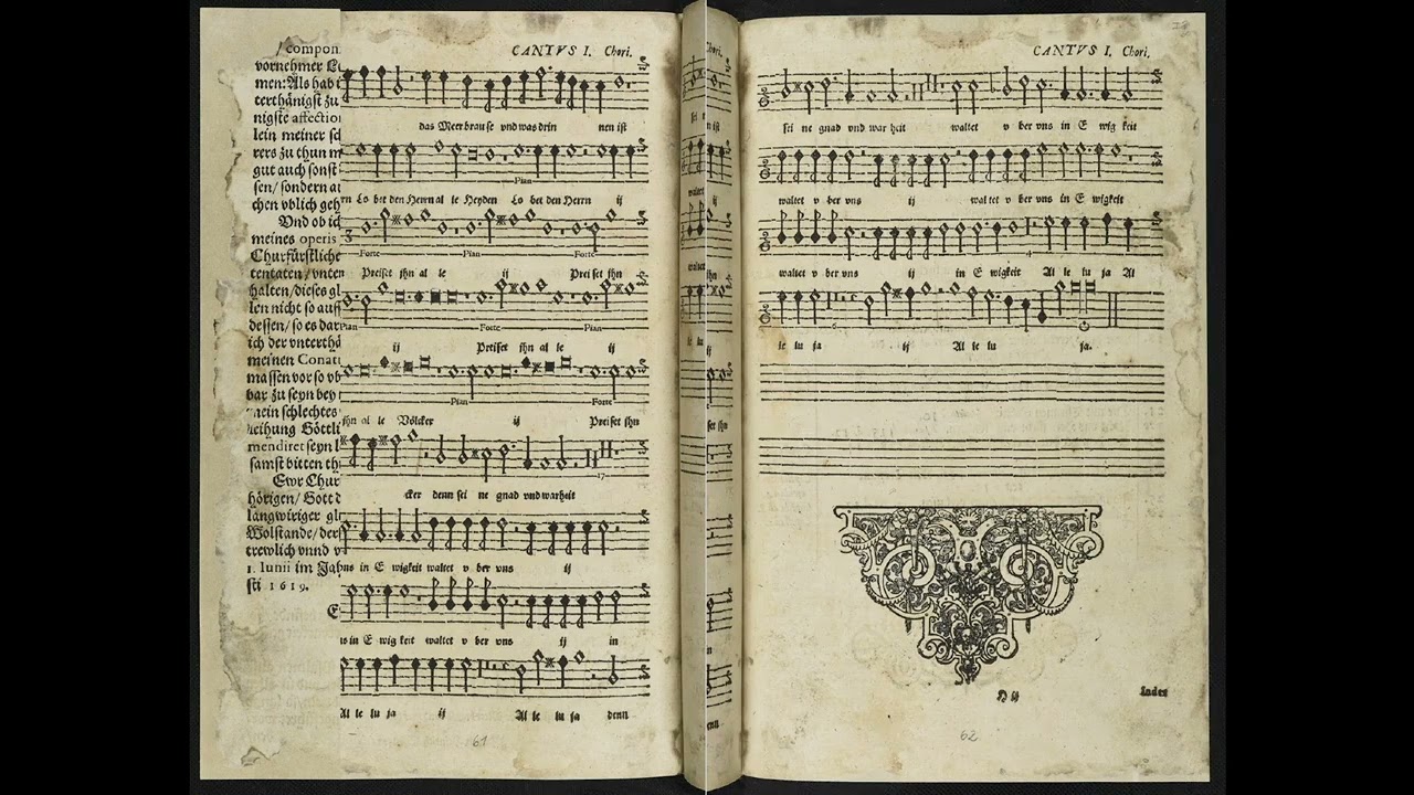 Finale of Concerto SWV 47 - Lobet den Herrn, Henrich Schütz - with score (transcript/original)