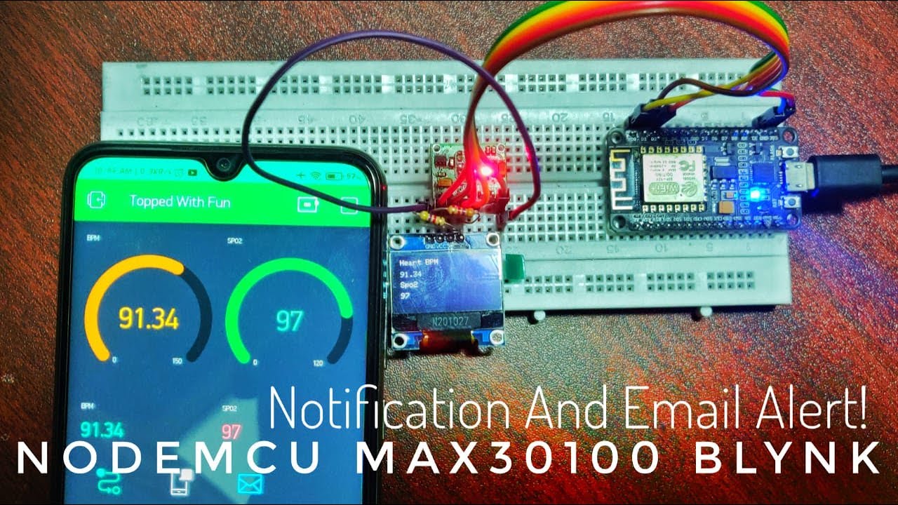 IOT Based Heart Rate And SpO2 Tracker With NodeMCU MAX30100 And Blynk | ProtoBuilder
