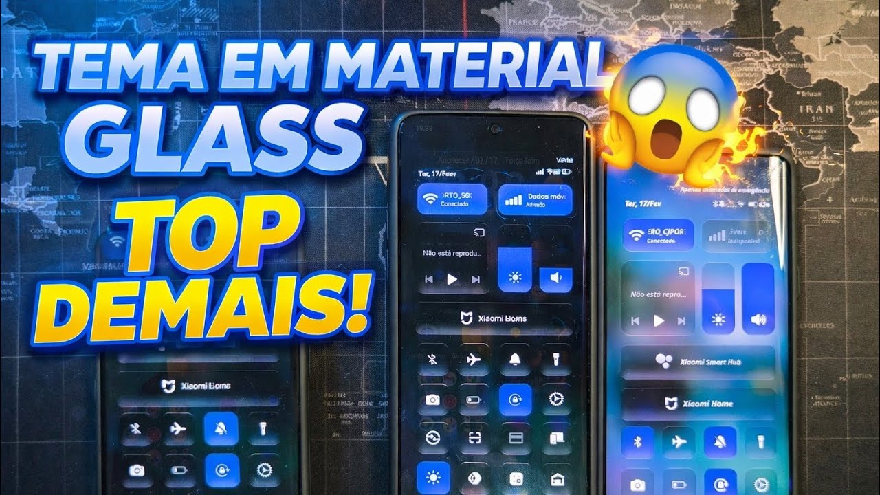 NOVO TEMA MATERIAL GLASS SUPER LEVE para Xiaomi 😱🔥 Compatível com HyperOS 3 + LOW RAM!