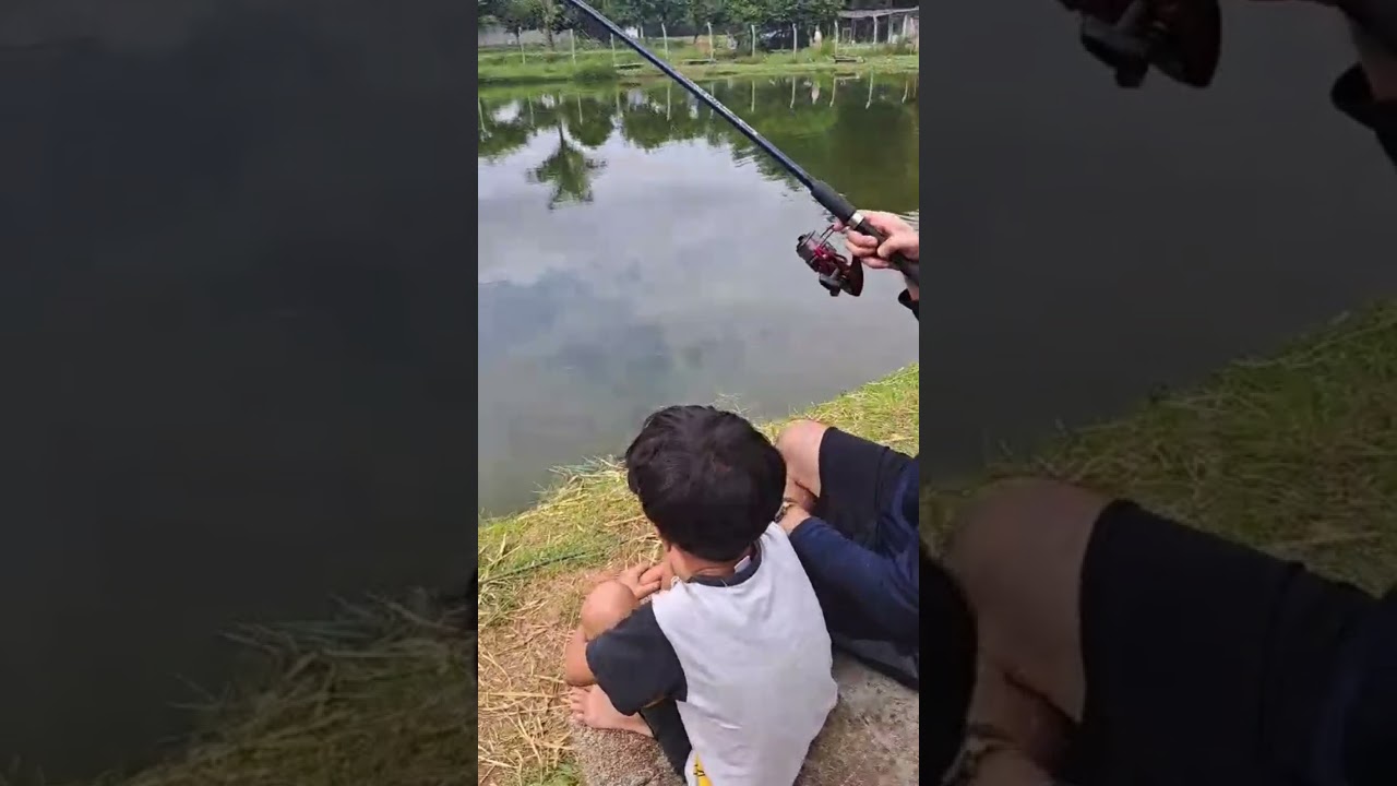 🟢Pescaria com familia. No final valeu 100% a pena #pescaria #pescapescar #paisefilhos #pescando