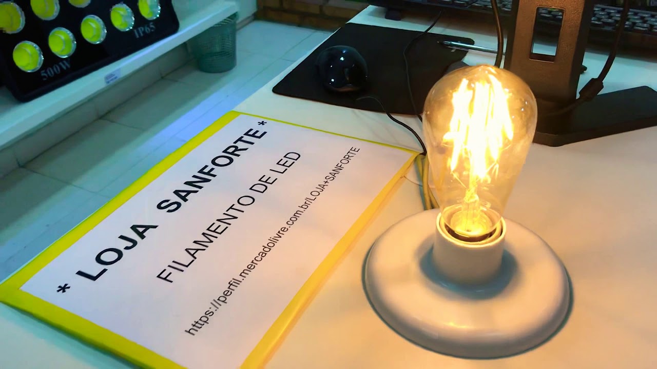 L&acirc;mpada Filamento de Led ST64 - Retro Vintage - Loja SANFORTE