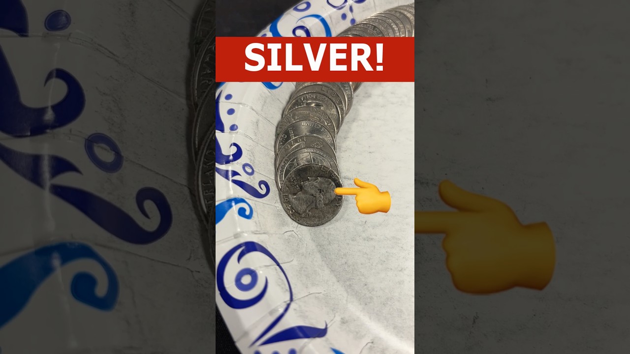 Найдена старая серебряная монета достоинством в четверть доллара времен Второй мировой войны! #мо...