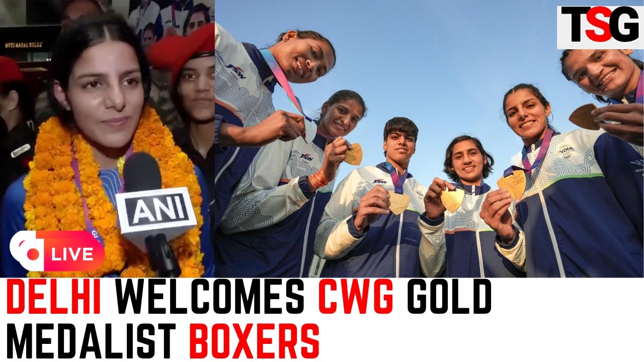 CWG 2026 LIVE : Indian Boxing Stars Get Hero's Welcome After CWG 2026 Triumph | TSG