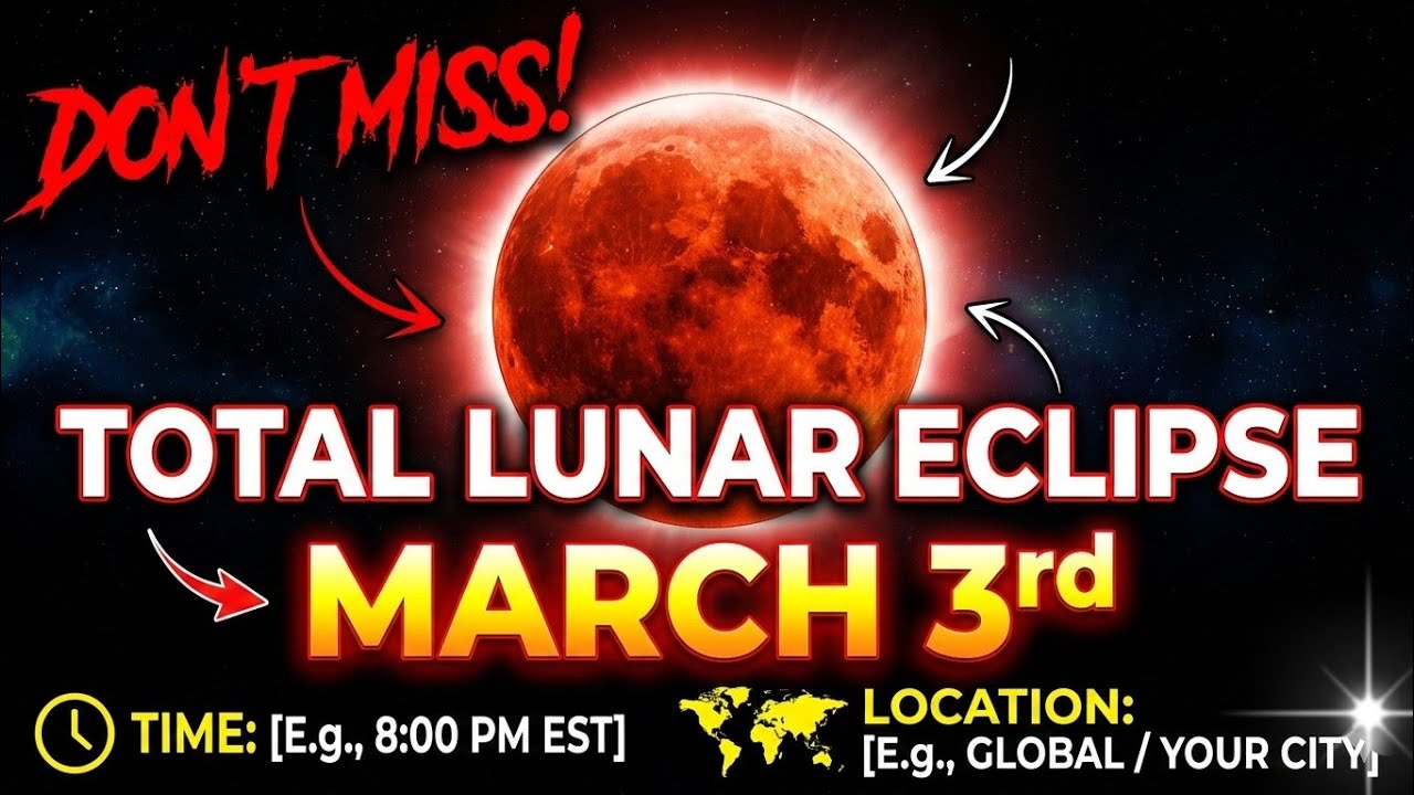 Лунное затмение 3 марта: время и место | Кровавая Луна #lunareclipse2026 #totallunareclipse