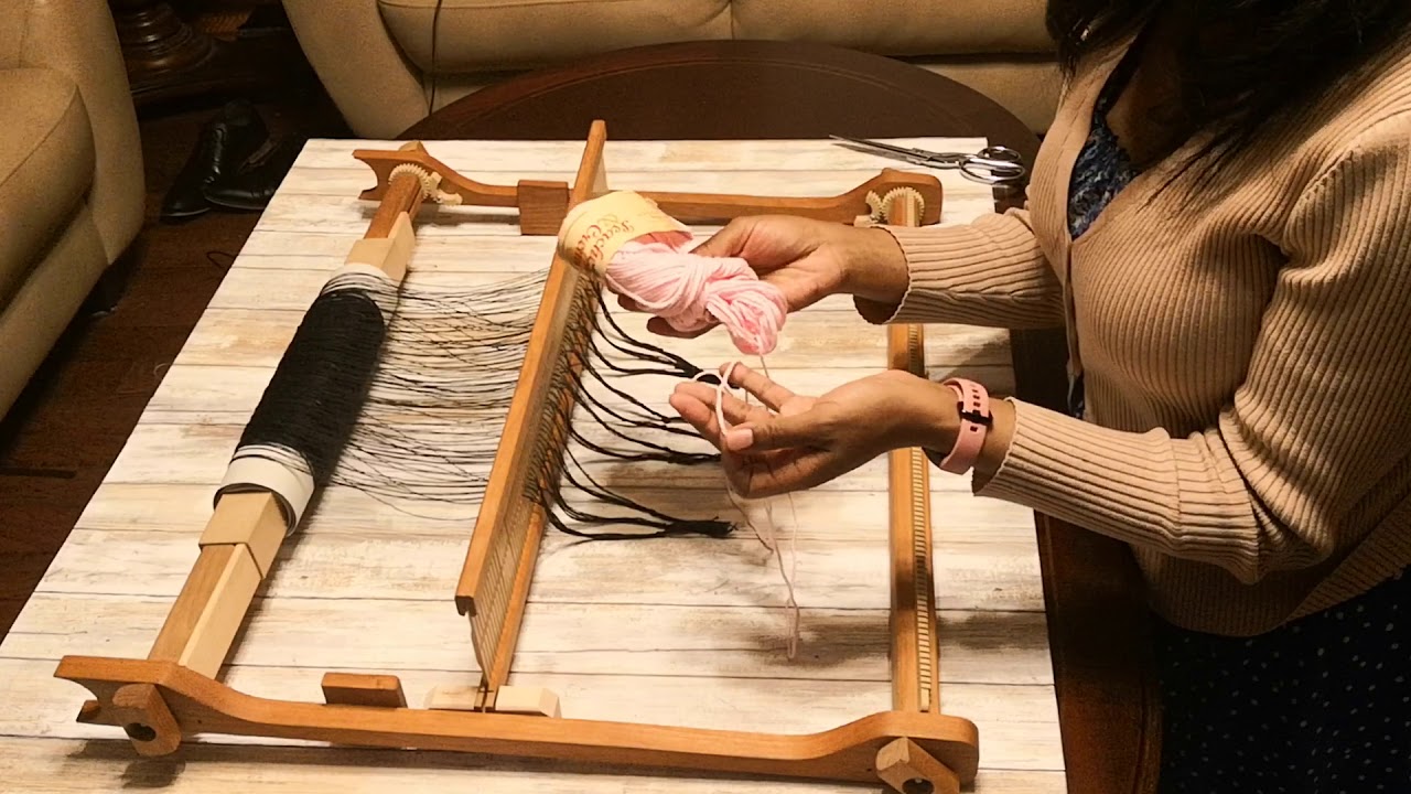 Tying on a warp to a Beka Front Beam (PT. 1)