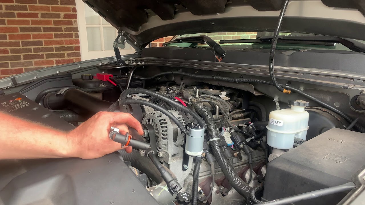 Oil catch can install on a Chevrolet Silverado