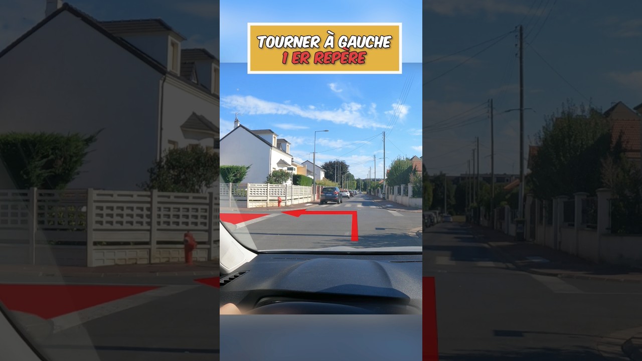 ⬅️Tourner &agrave; Gauche : Le Rep&egrave;re ⬅️ #permisdeconduire #autoecole #permis #astuce