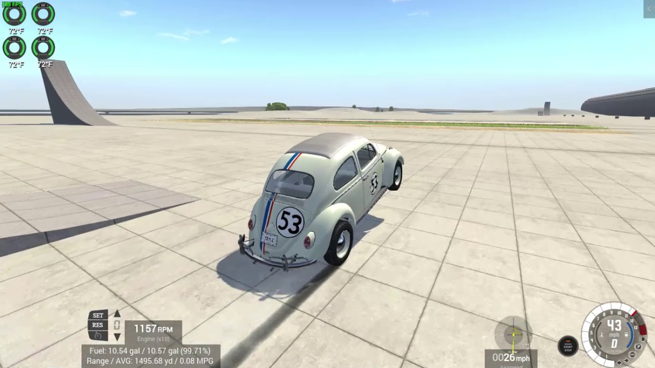 BeamNG drive Testing out a mod Herbie