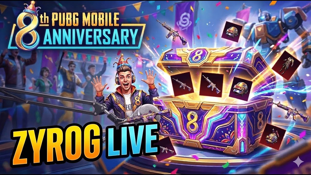 PUBG MOBILE 8TH ANNIVERSARY 😍❤️ SUBHA CRATE OPENING HOGI ❤️