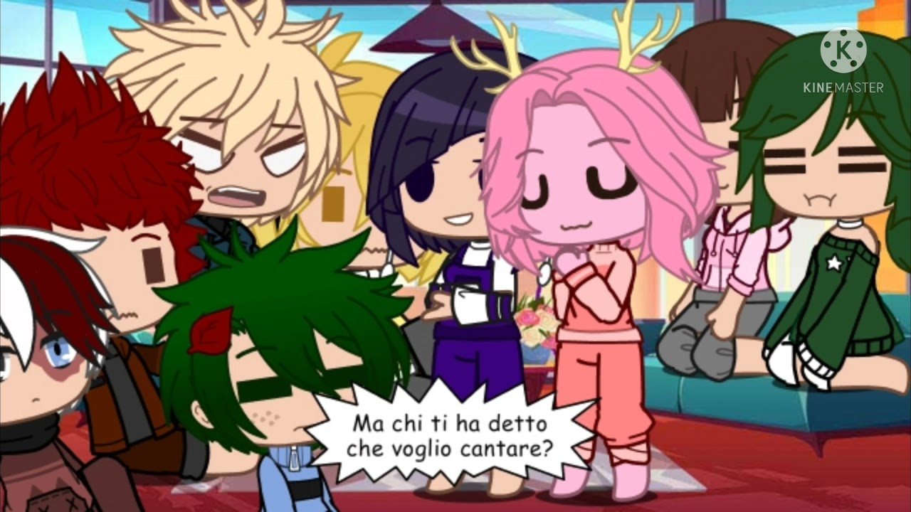 BakuDeku sing at pigiama party- angst-ita/eng- mha gacha club- -my AU