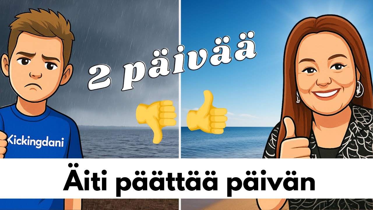 Sadepäivä ja aurinkoinen päivä😁
