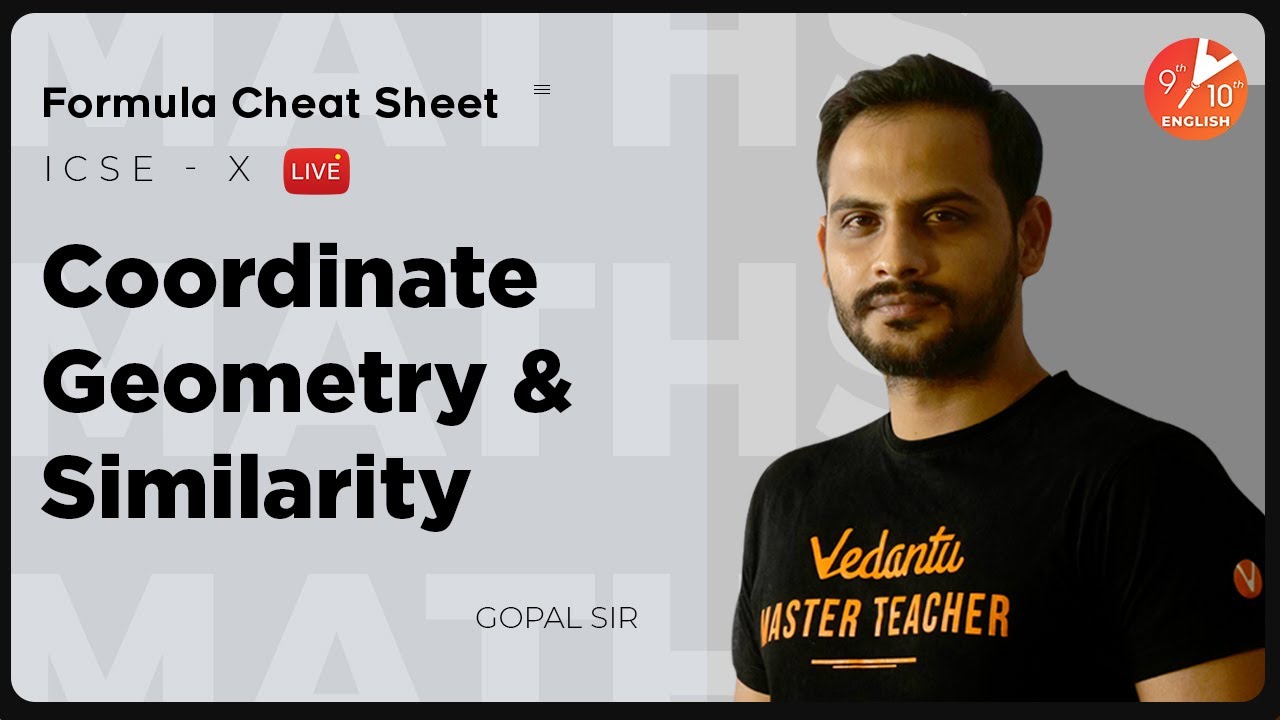 Coordinate Geometry & Similarity Formula Cheat Sheet | ICSE Class 10 Maths Chapter 11 & 15 | Vedantu
