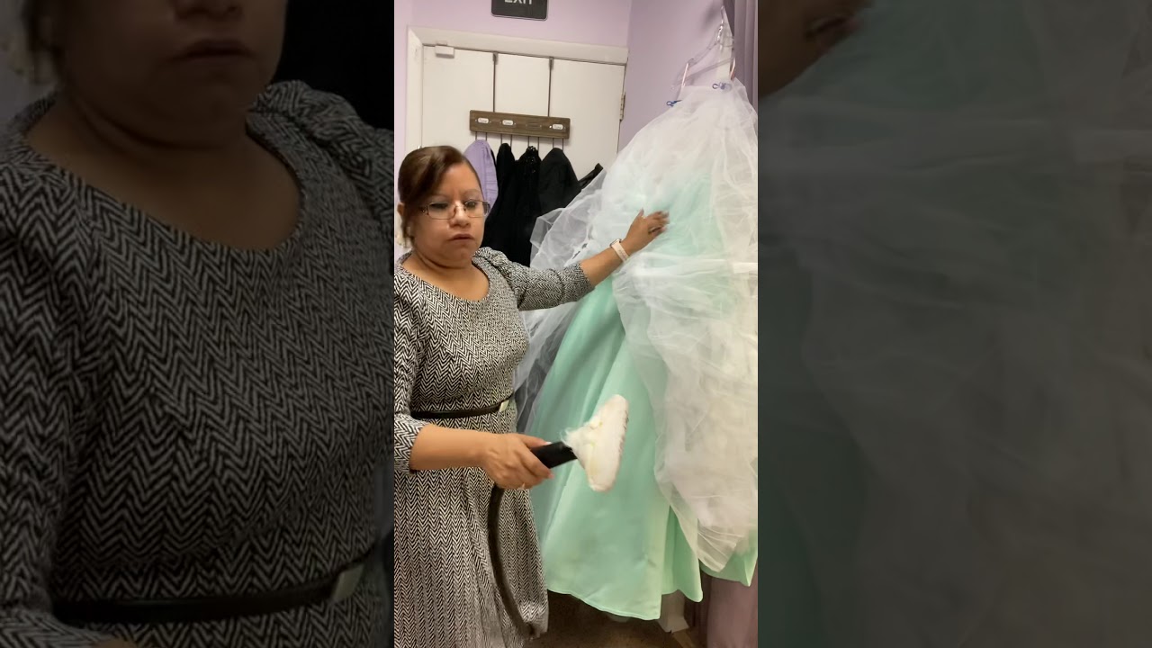 Como planchar un vestido de quinceañera!!