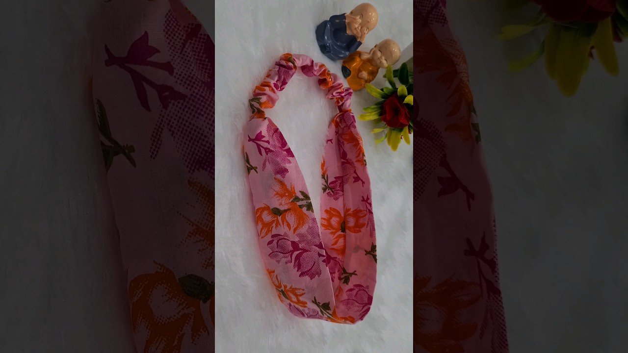 How to make handsew Cotton fabric Headband|Diy cotton fabric Headband without sewing machine|#Shorts