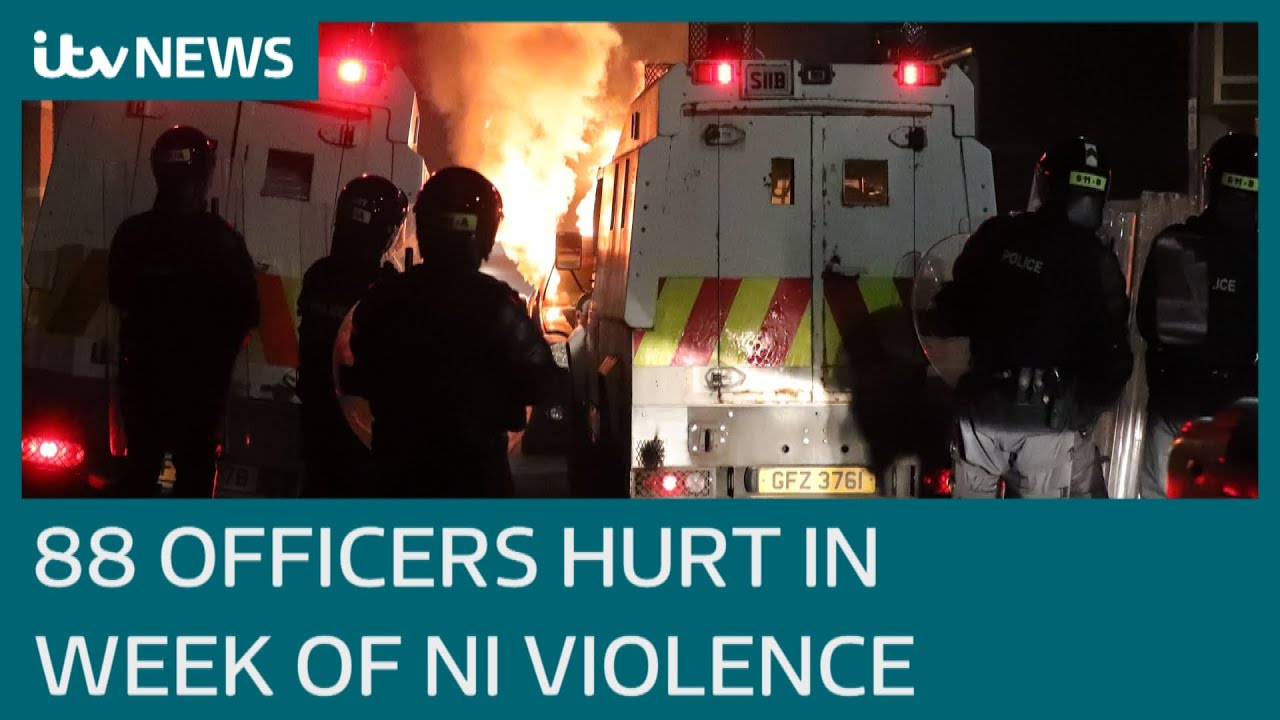 Further 14 officers injured in Belfast and Coleraine disorder | ITV News