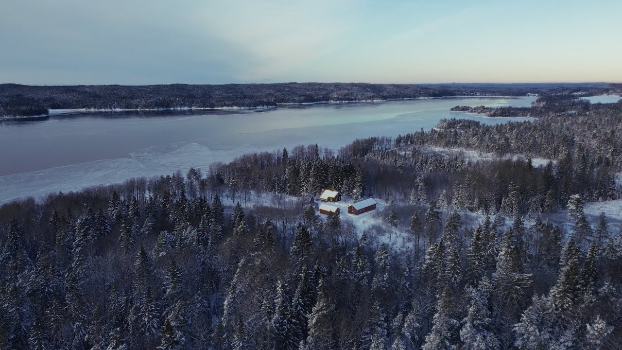 Norwegian Cabin In Frozen Forest