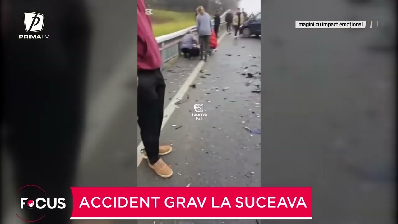 Accident grav &icirc;n Suceava: şase oameni, printre care trei copii, au ajuns la spital