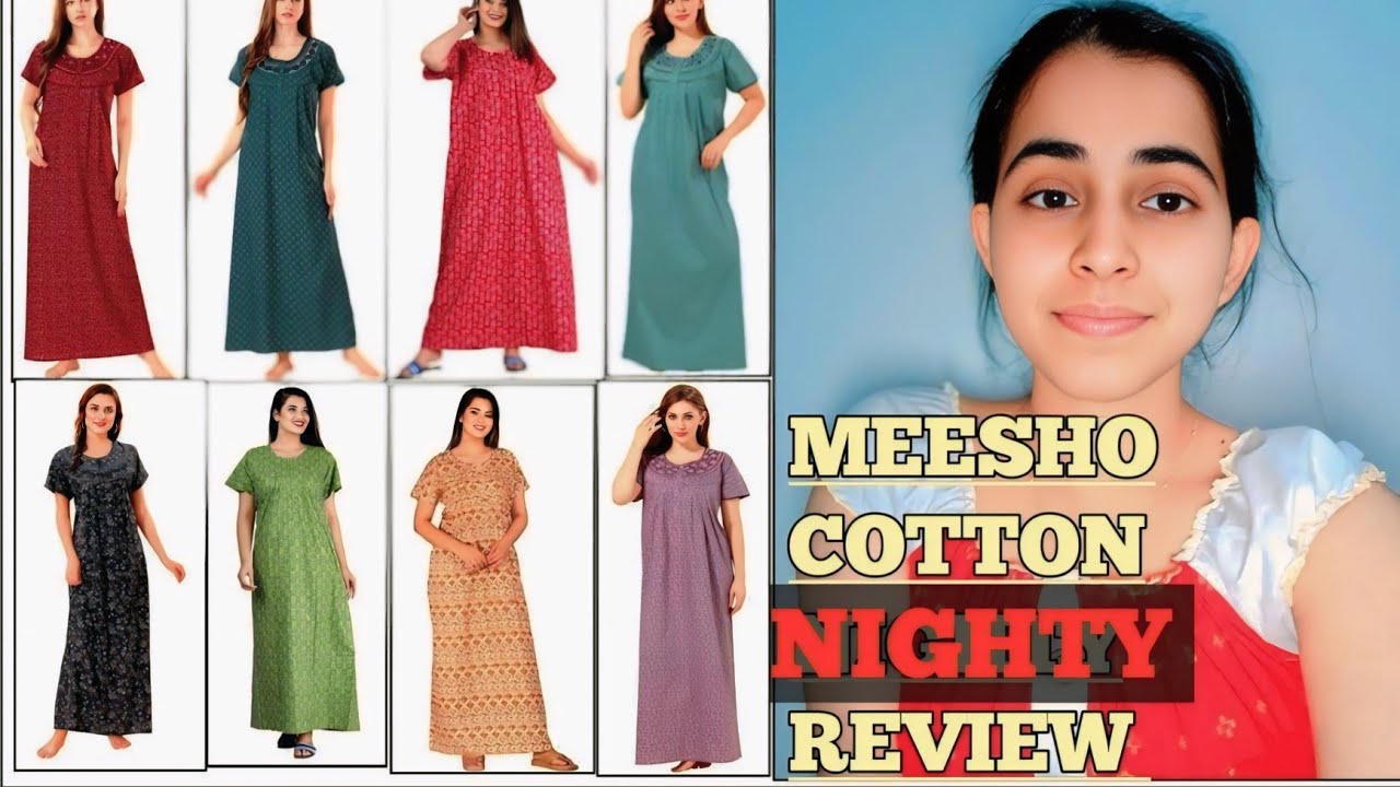 Meesho cotton nighty review / Cotton maxi nighty for summer #meeshomaxidress #meesho #meeshofinds