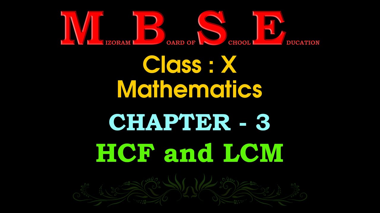 MBSE X Math Chapter 3 Ex 3 2 HCF & LCM