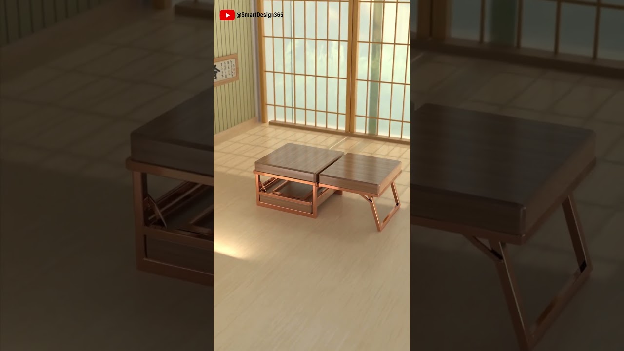 Multifunctional table design#Furniture Design#Folding stool
