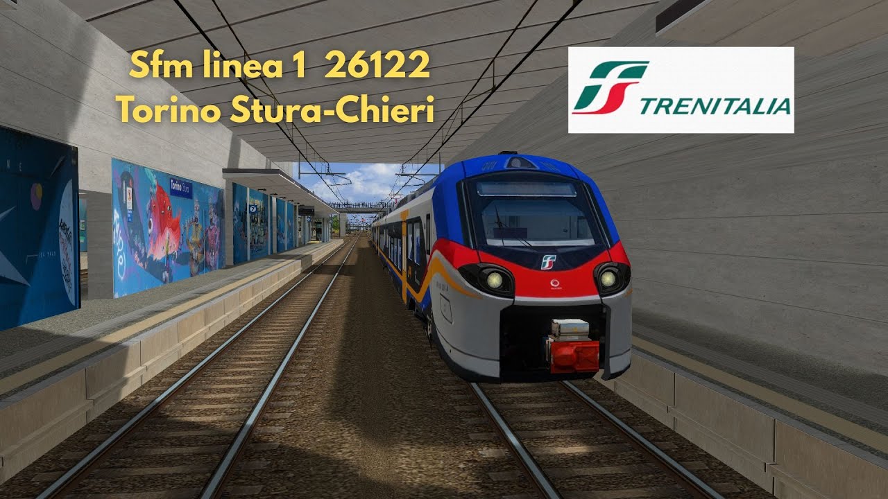 Open Rails Sfm Linea 1 26122 da Torino Stura a Chieri sull'ETR 104 Pop #trenitalia #openrails #pop