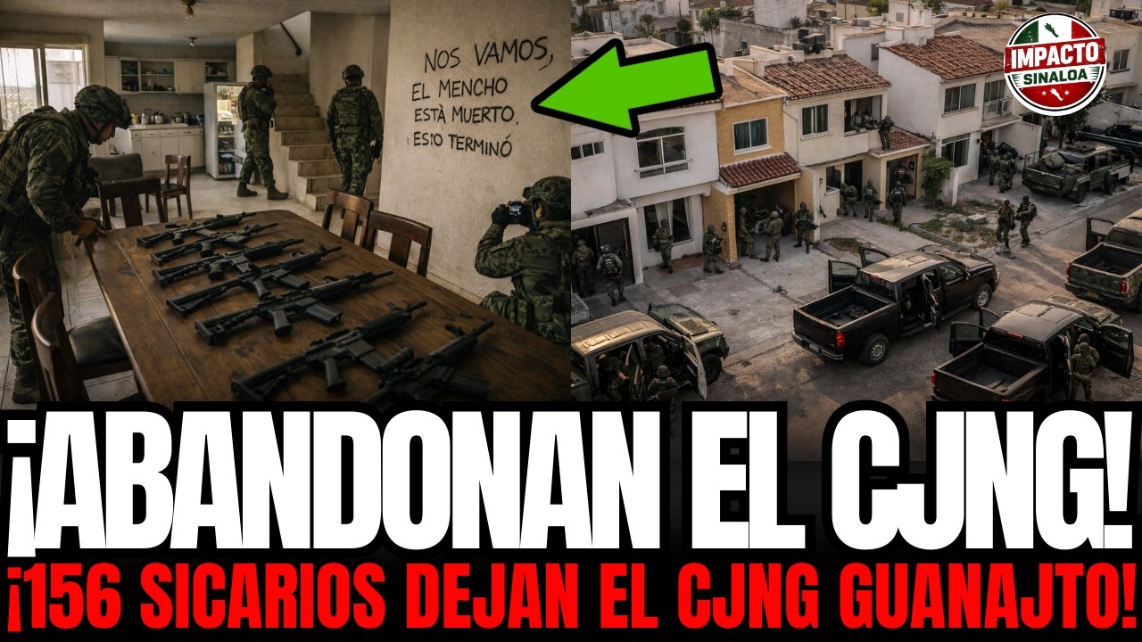 &iexcl;156 ABANDONAN el CJNG! Deserci&oacute;n Masiva en GUANAJUATO: Dejan Armas y Huyen 