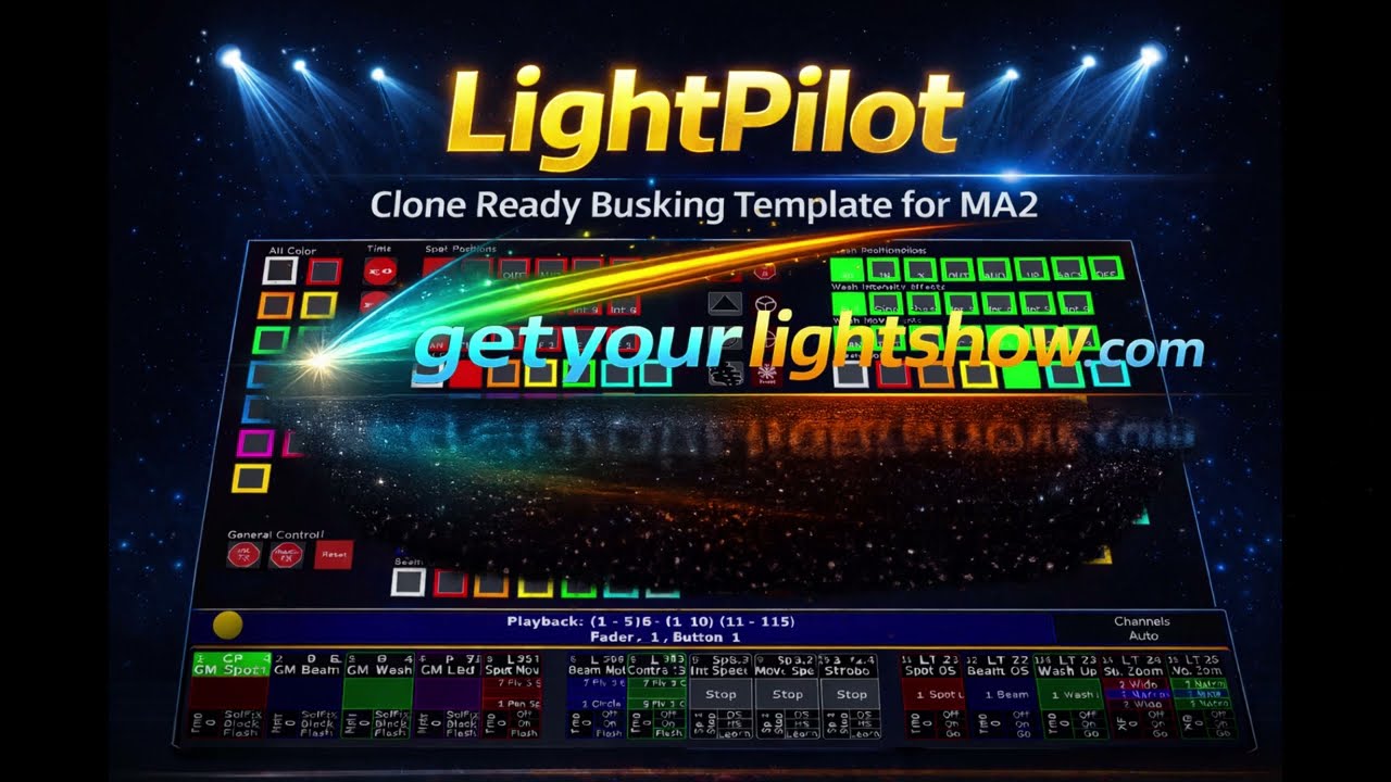 LightPilot - Clone Ready Busking Template for MA2  | How to Work with the Showfile