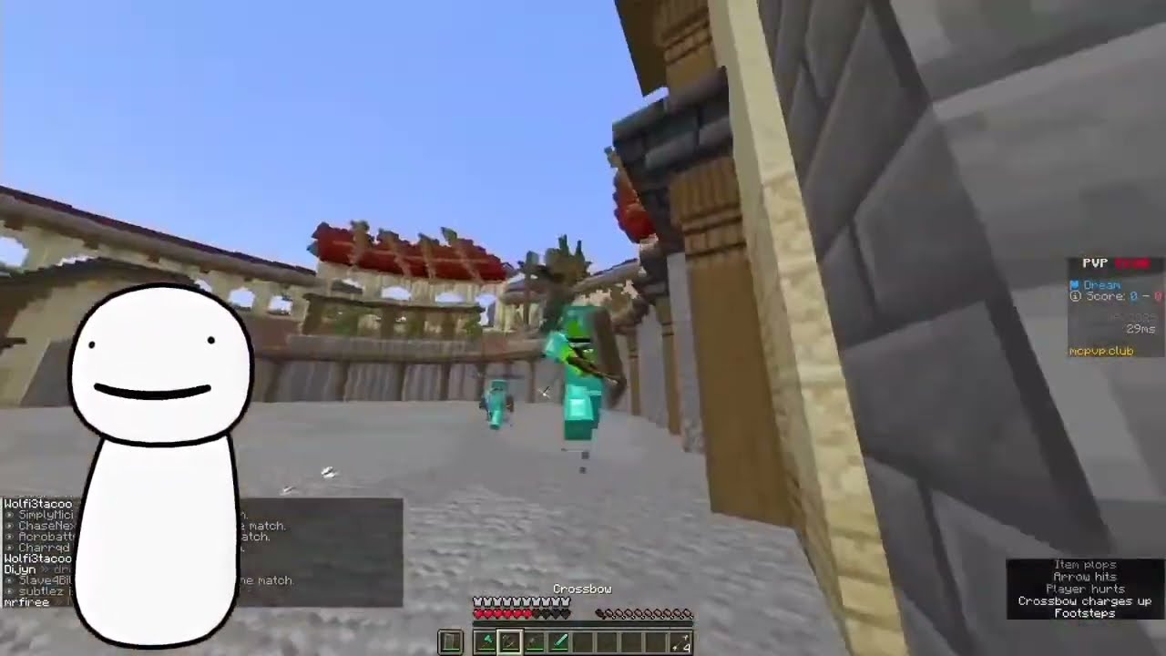 Dream fights Marlowww in axe PvP