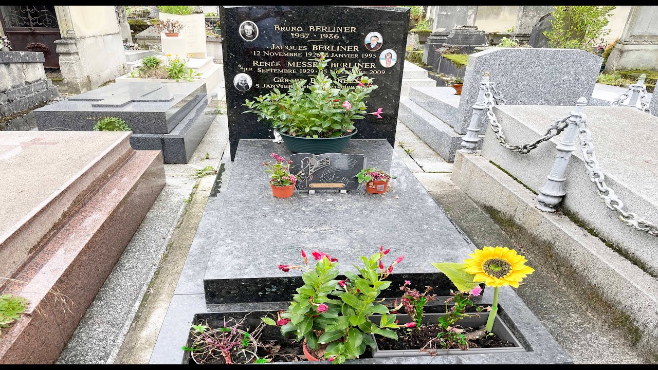 Tombe de Gérard BERLINER, cimetière du Père Lachaise Paris.