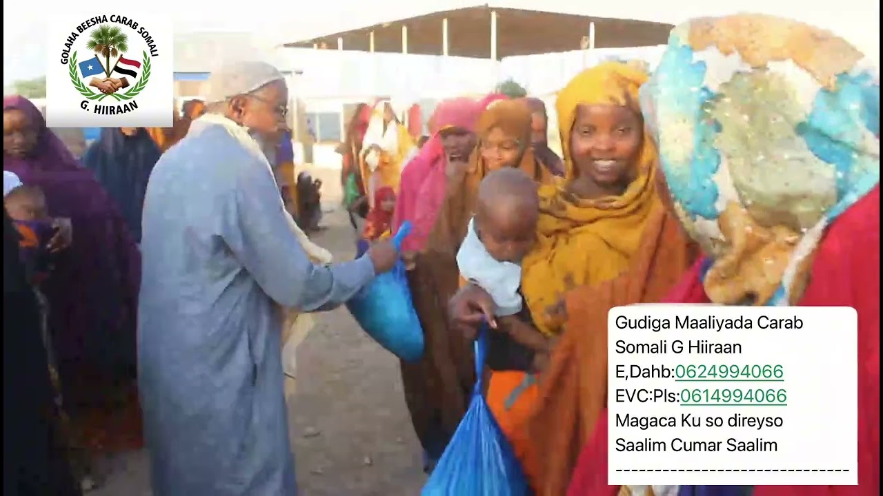 Maryan Cumar Camuudi oo Afurin u sameysay dad barakacaal ah oo degan Kaam Baledweyne 